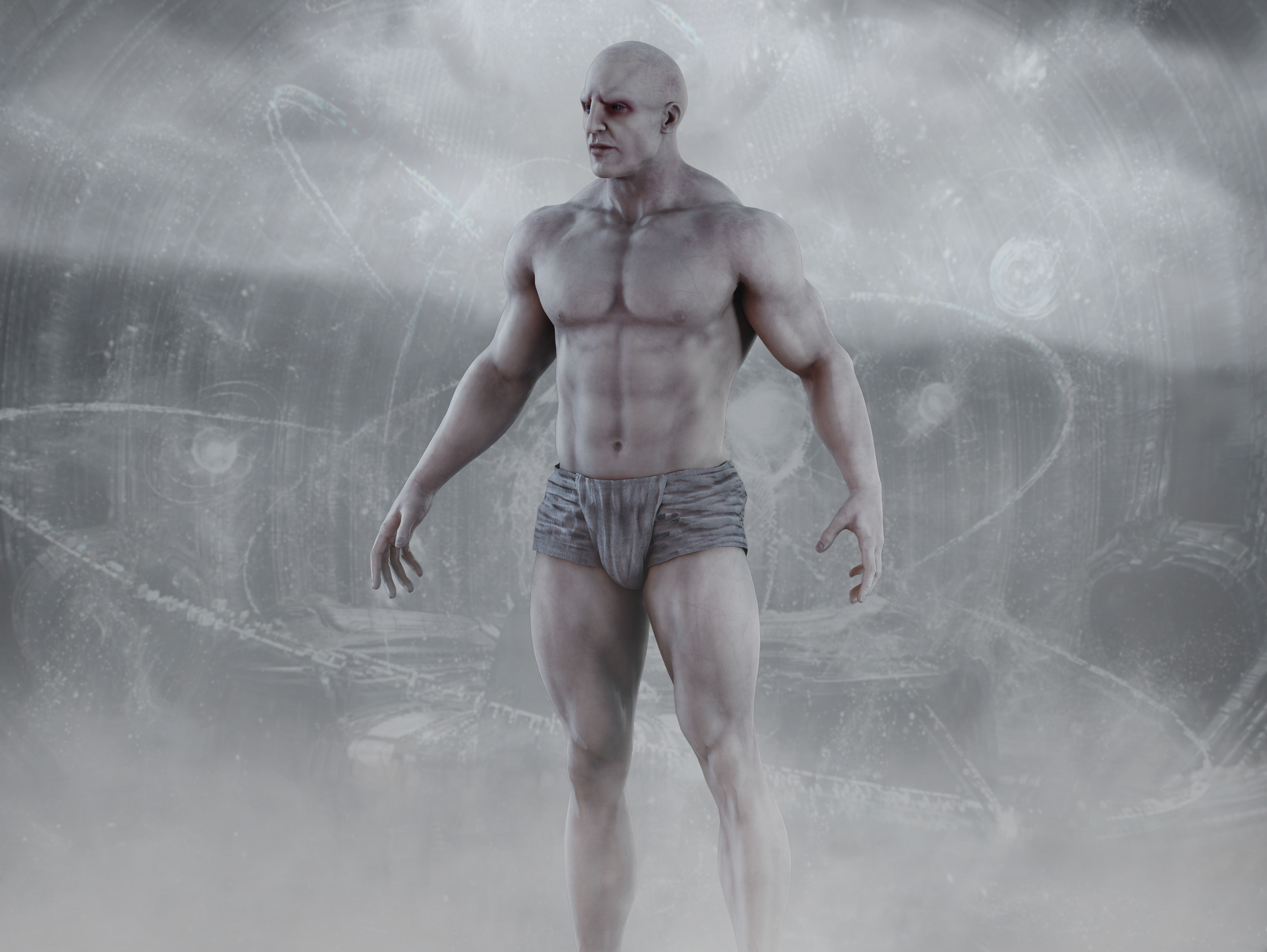 Engineer from Prometheus Low-poly 3D model_2