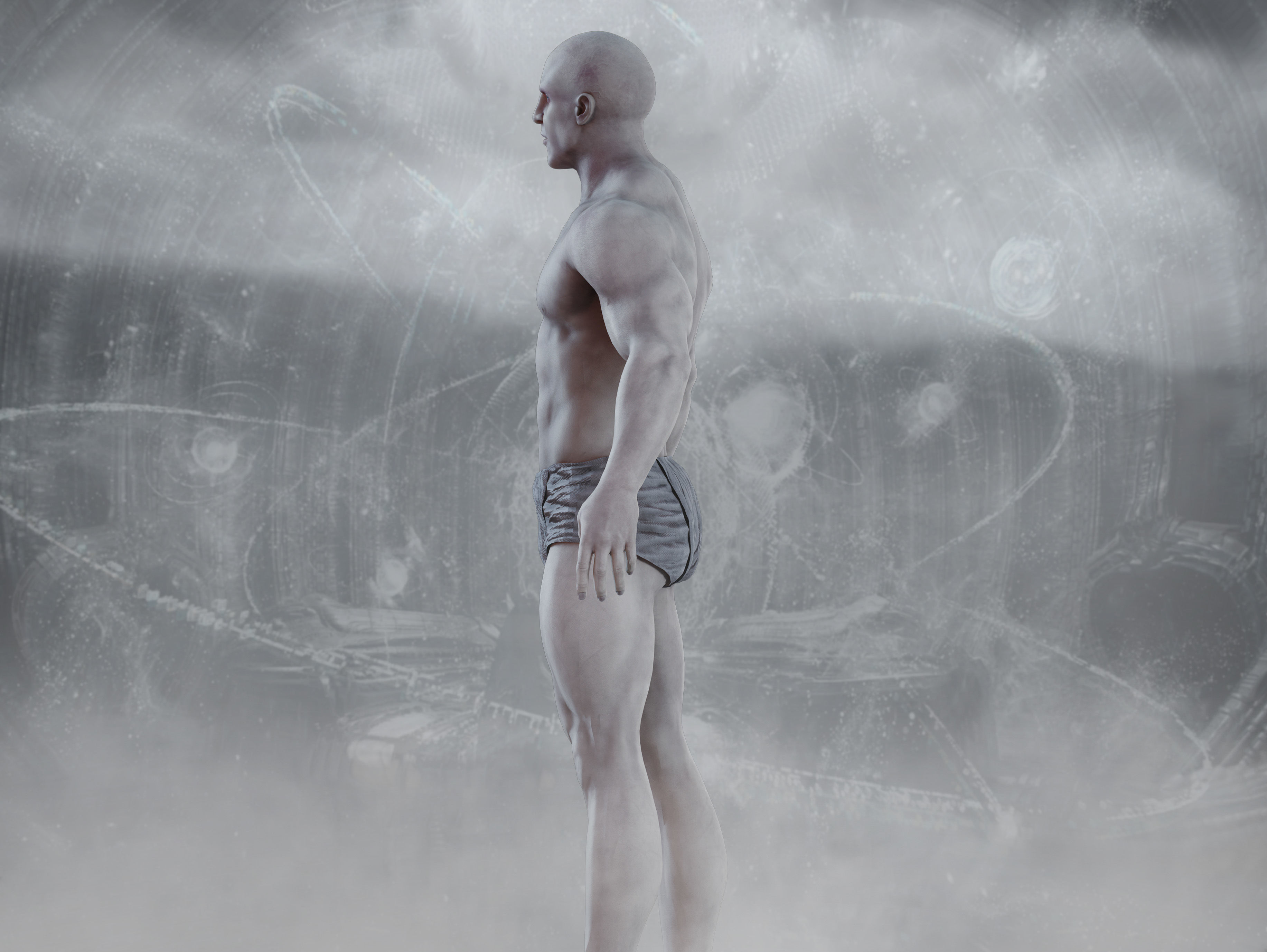 Engineer from Prometheus Low-poly 3D model_9