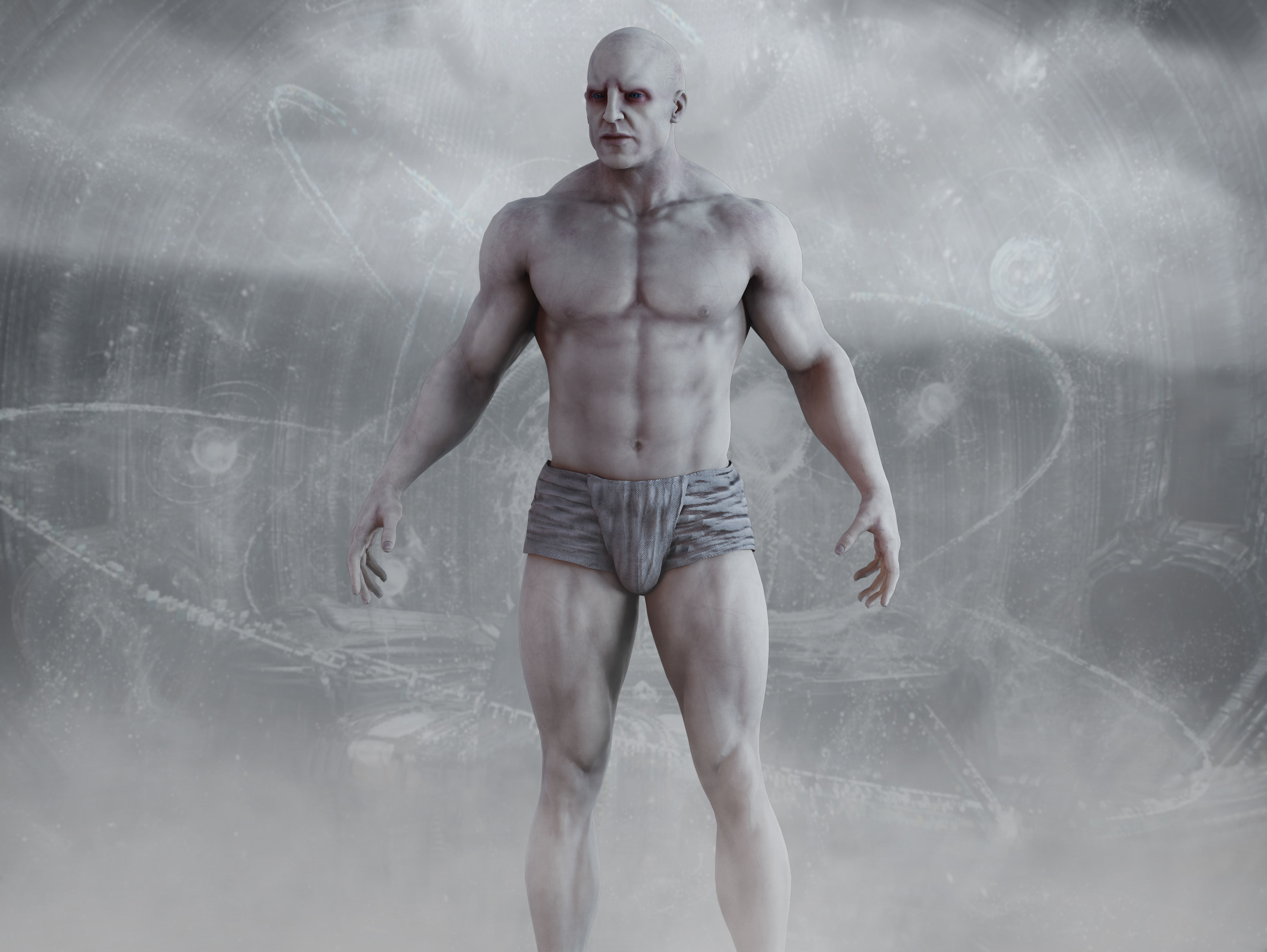 Engineer from Prometheus Low-poly 3D model_13