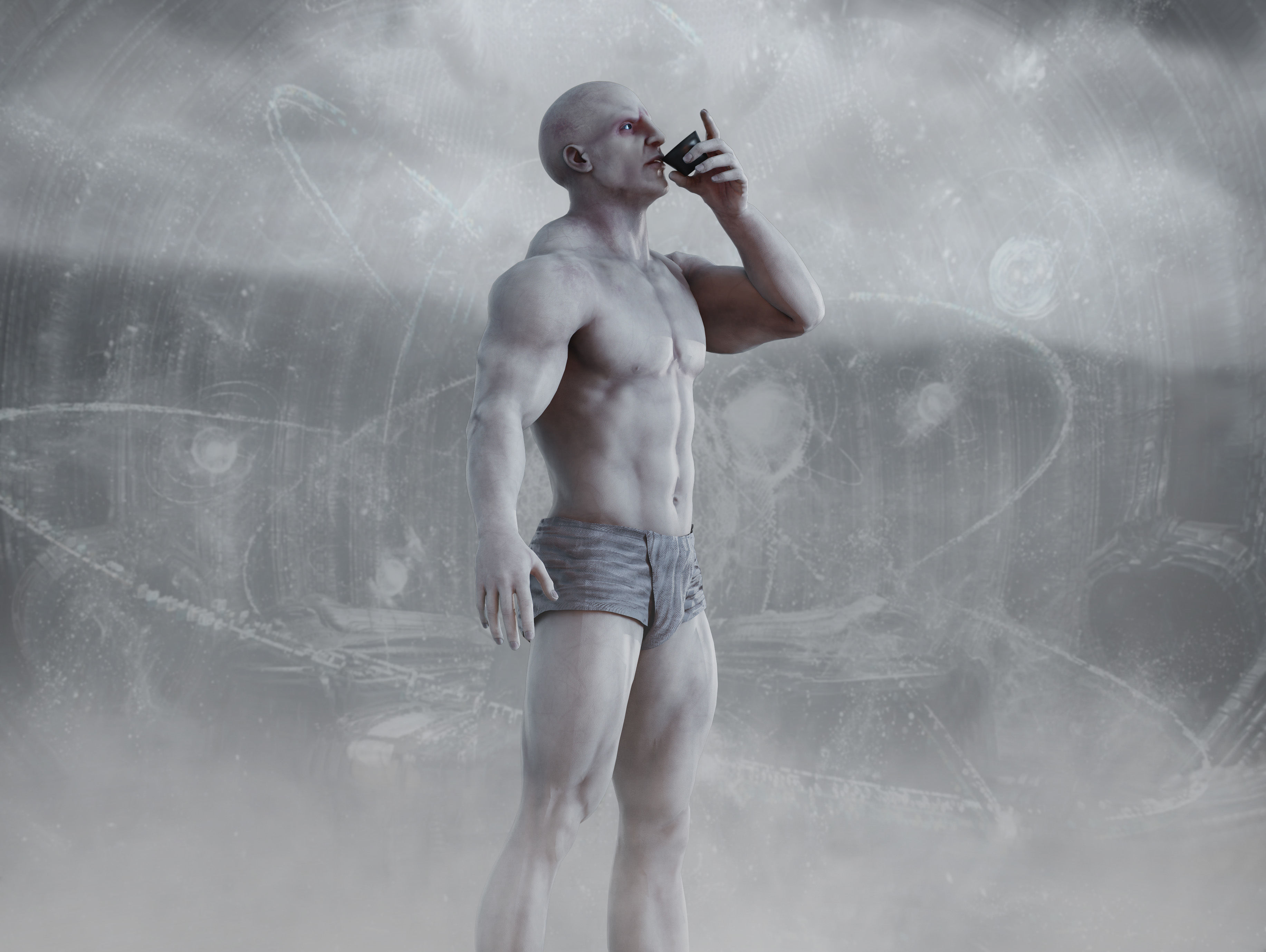 Engineer from Prometheus Low-poly 3D model_4