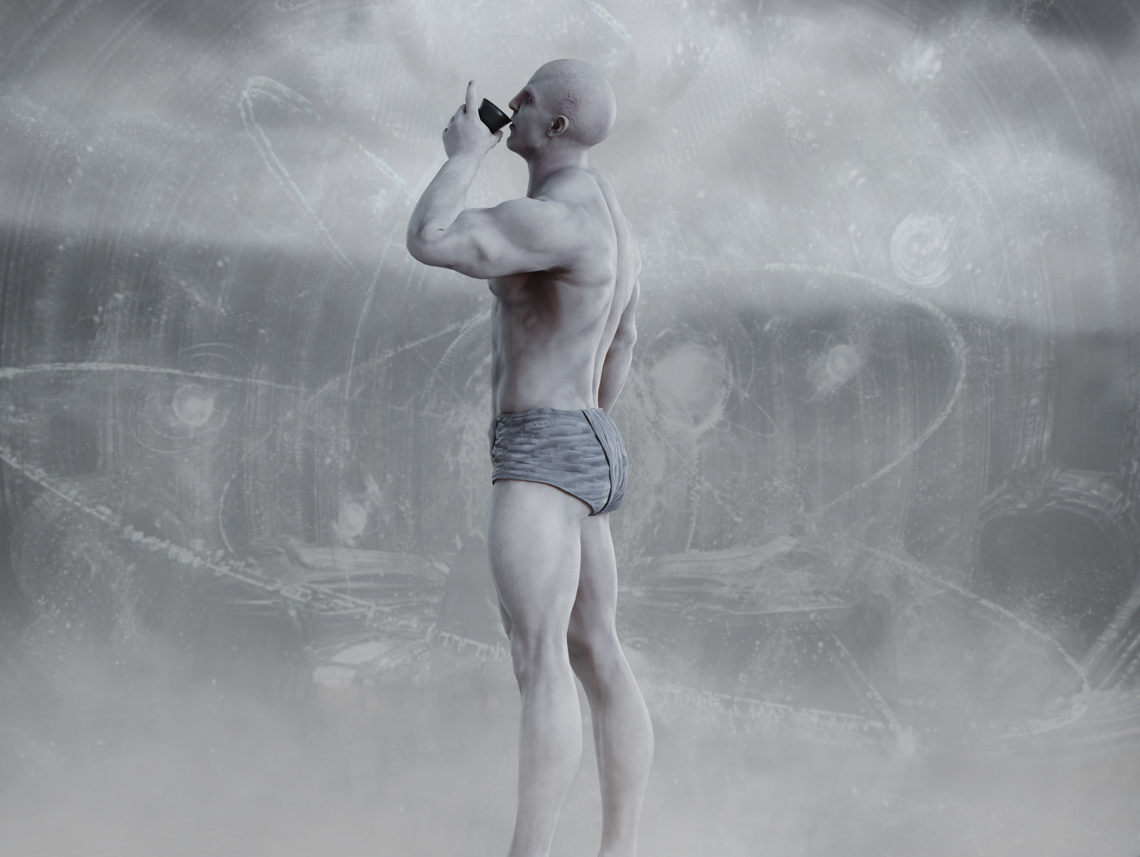 Engineer from Prometheus Low-poly 3D model_8