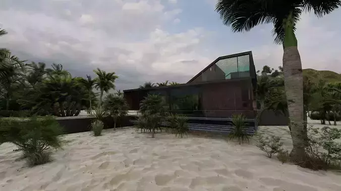 Casa Scene-villa-modern house 3D model
