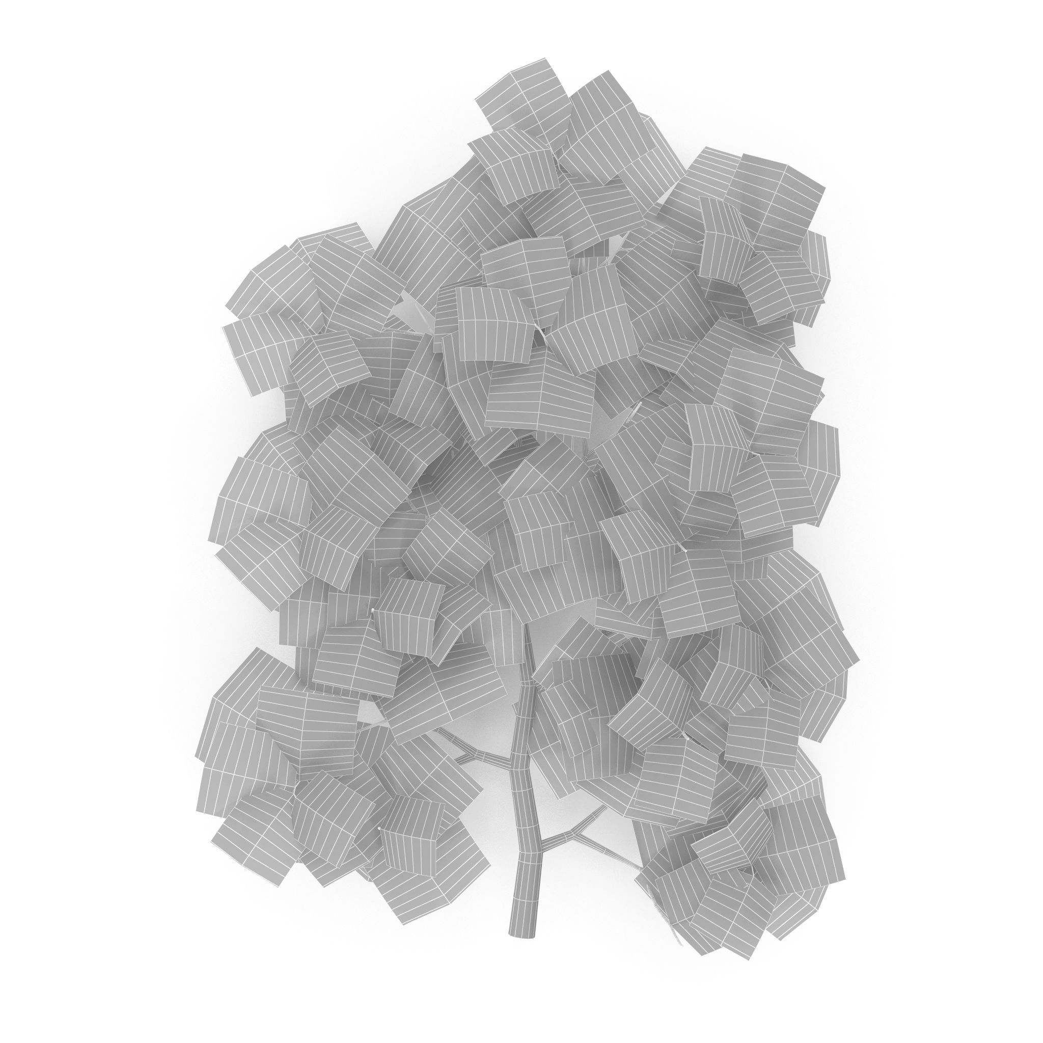 Oak Branch 3D model_9