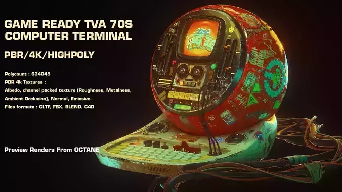 Cyberpunk TVA Retro Computer