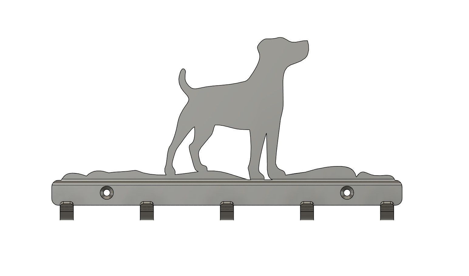 Jack Russell Key Keeper 3D print model_2