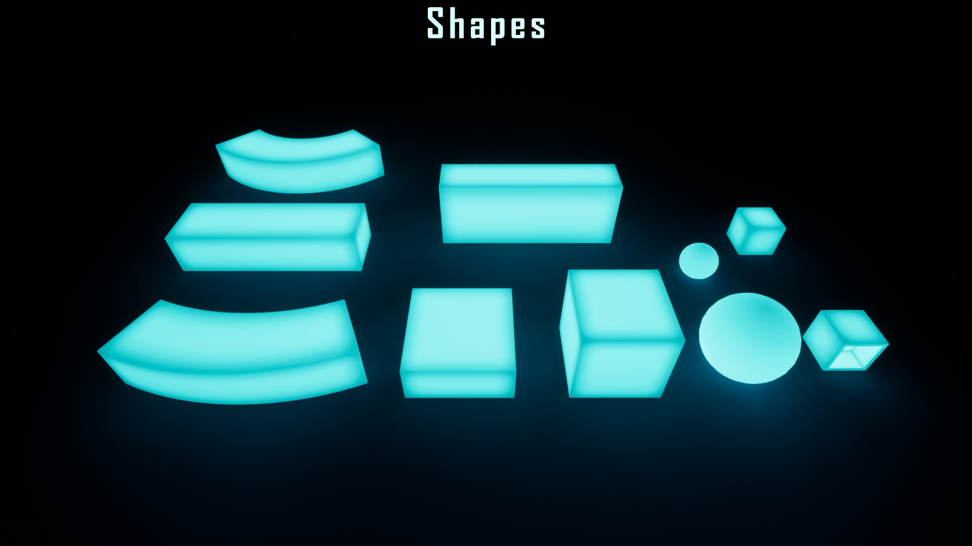 Neon furniture and decor Low-poly 3D model_8