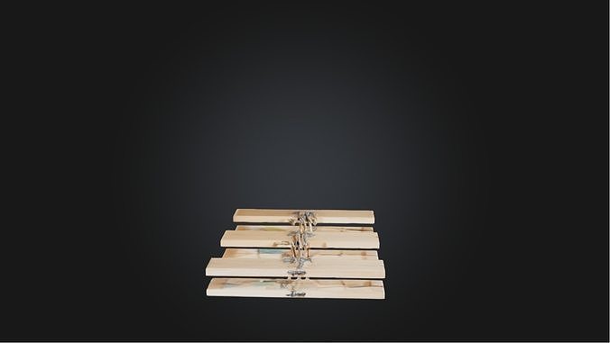 Clothespins Low-poly 3D model