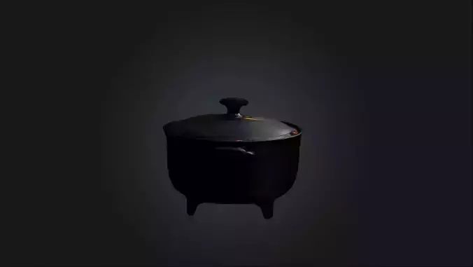 Dutch oven Low-poly 3D model
