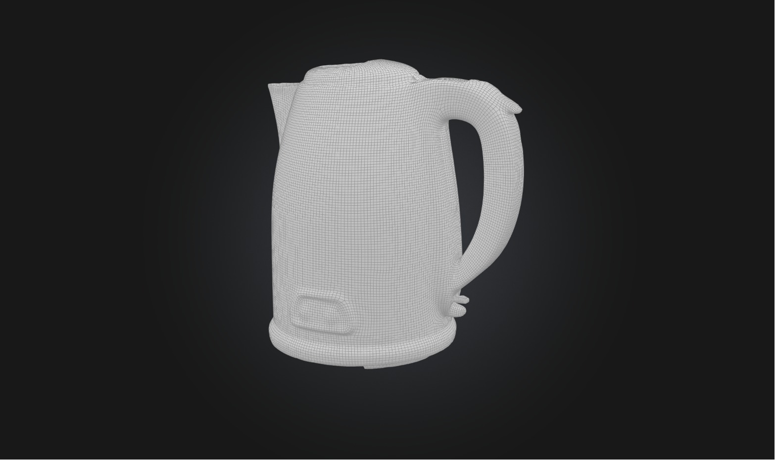 Electric kettle Low-poly 3D model_4