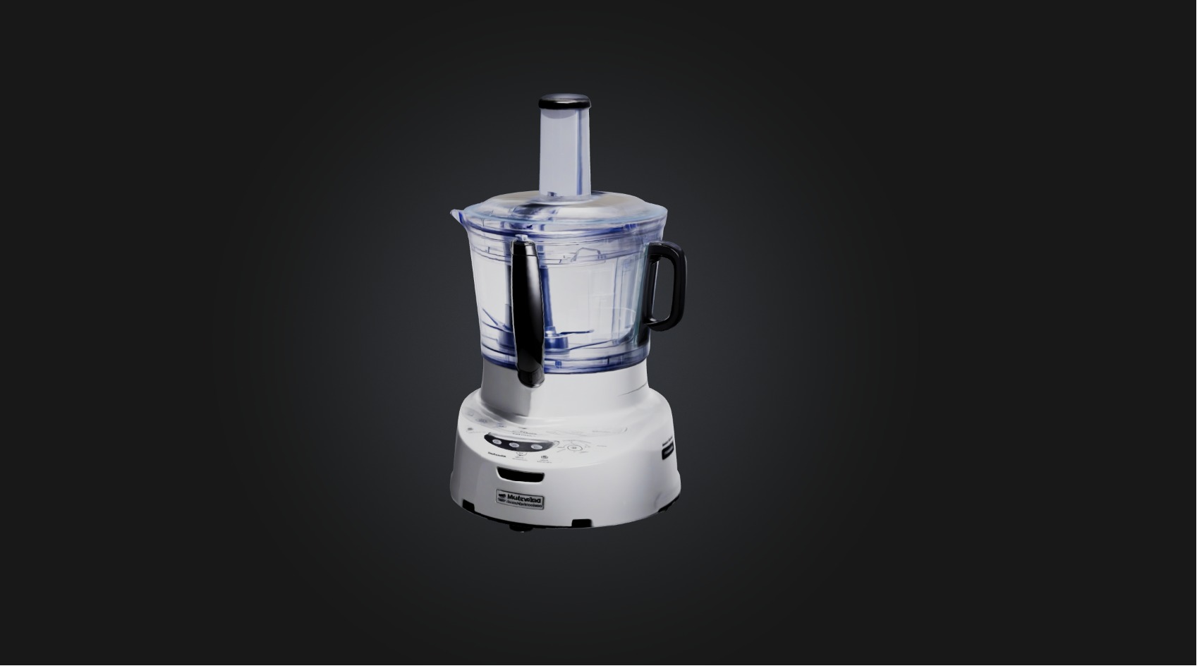 Food processor Low-poly 3D model_5
