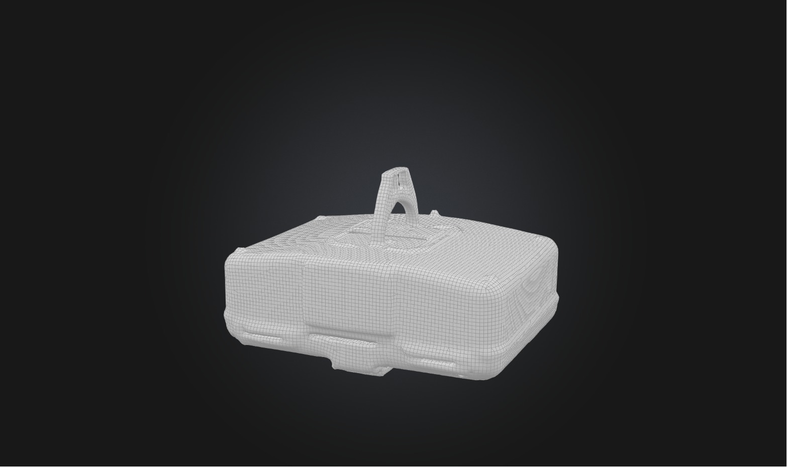 Garage door opener Low-poly 3D model_4