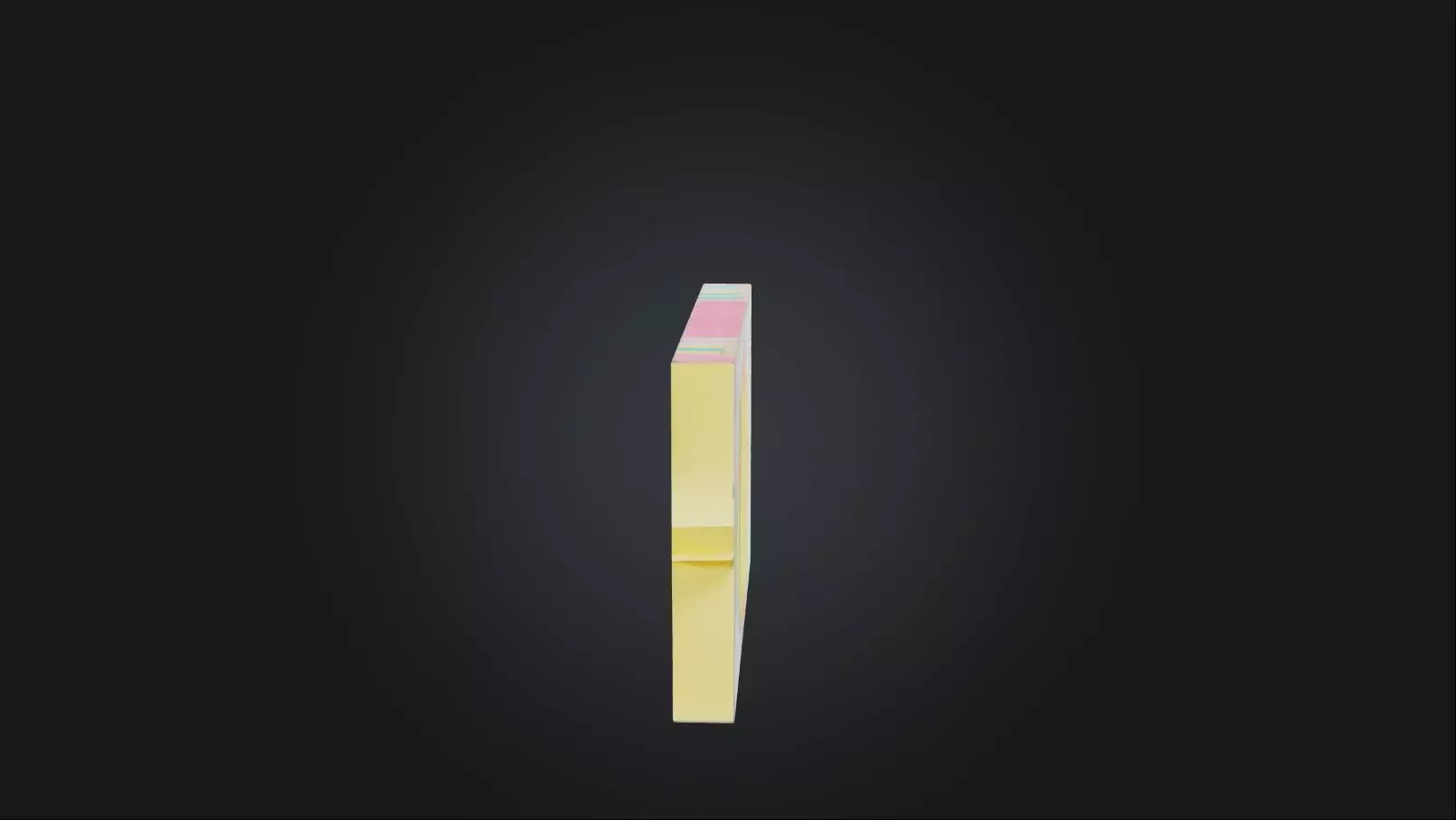 Sticky notes Low-poly 3D model_0