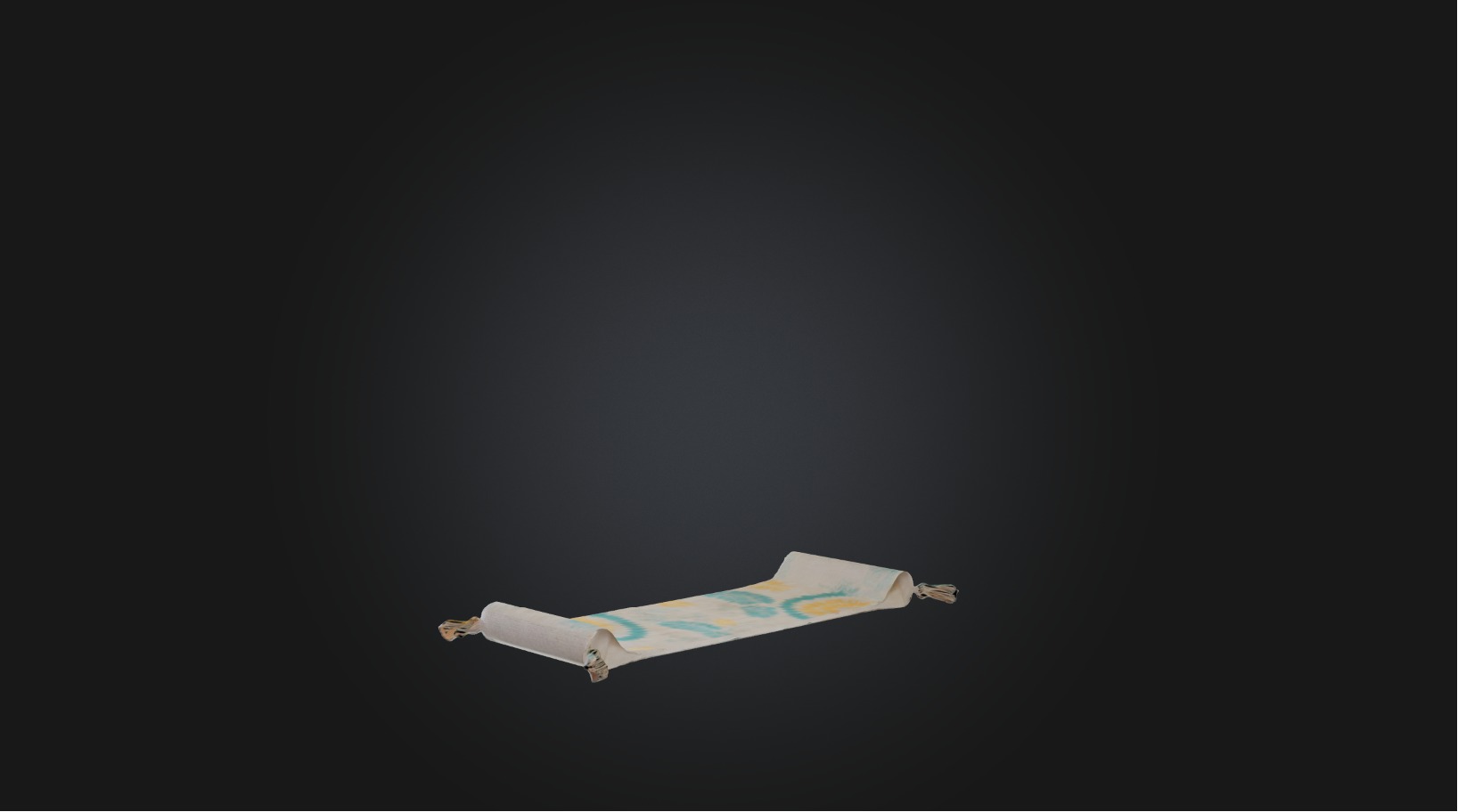 Table runner Low-poly 3D model_1