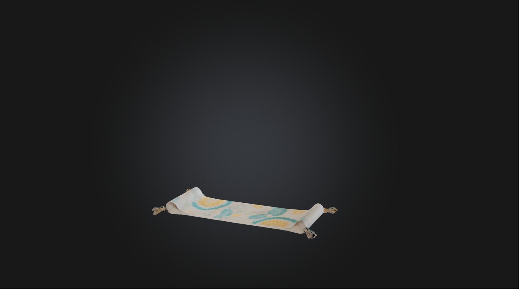 Table runner Low-poly 3D model_5