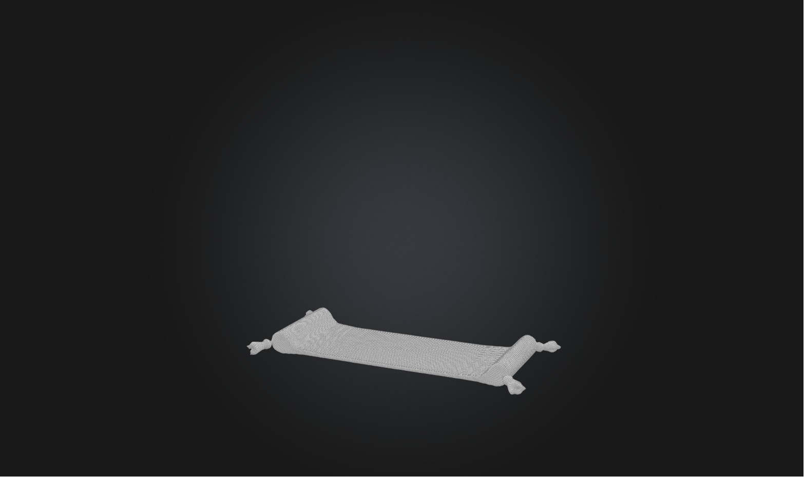 Table runner Low-poly 3D model_4