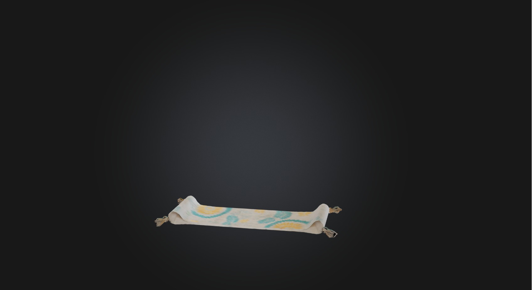 Table runner Low-poly 3D model_3