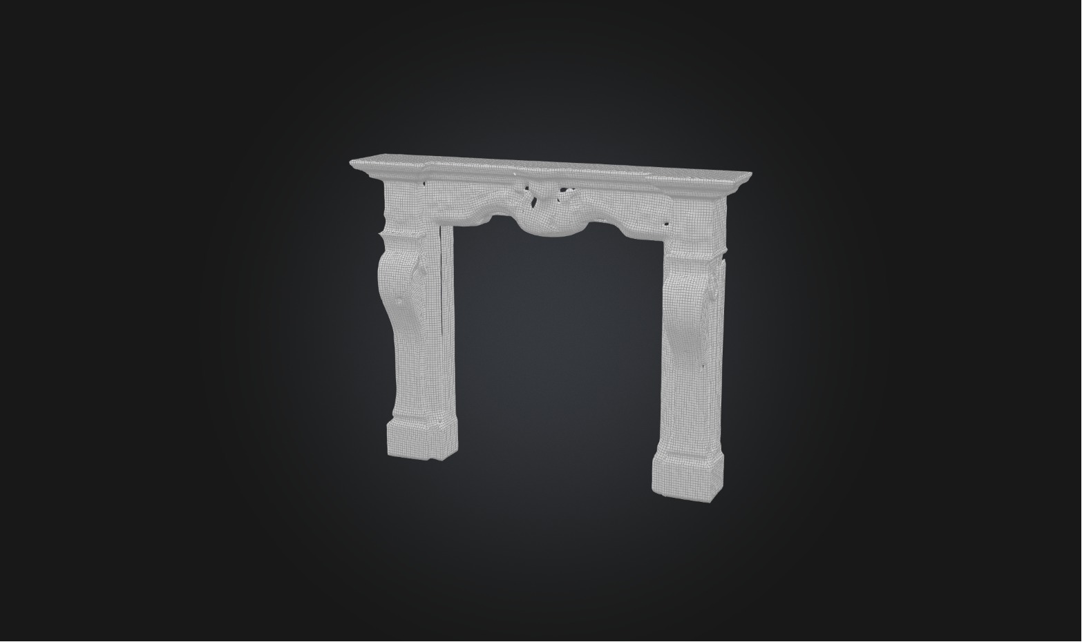 Tablecloth Low-poly 3D model_4