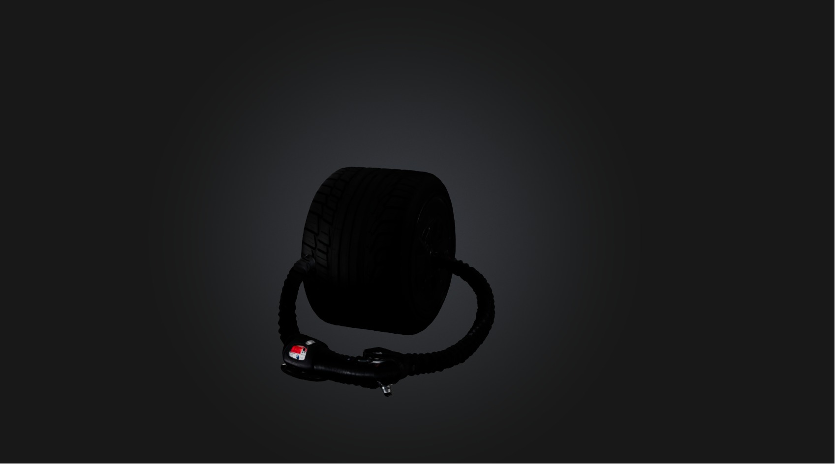 Tire inflator Low-poly 3D model_5