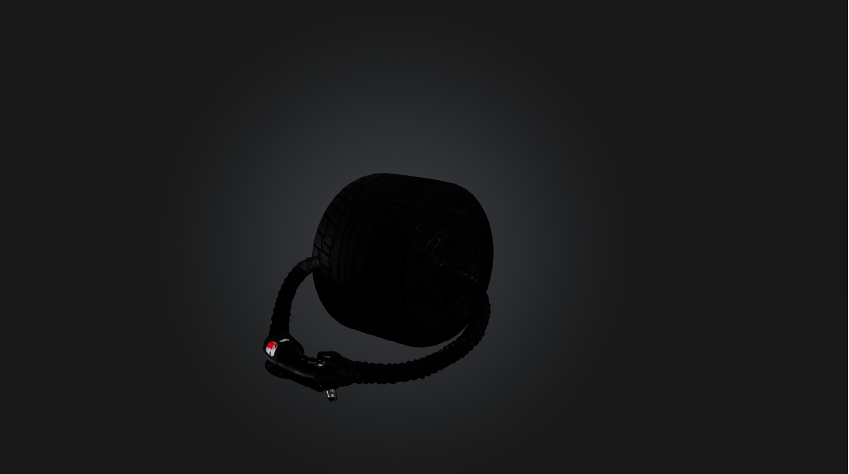 Tire inflator Low-poly 3D model_6