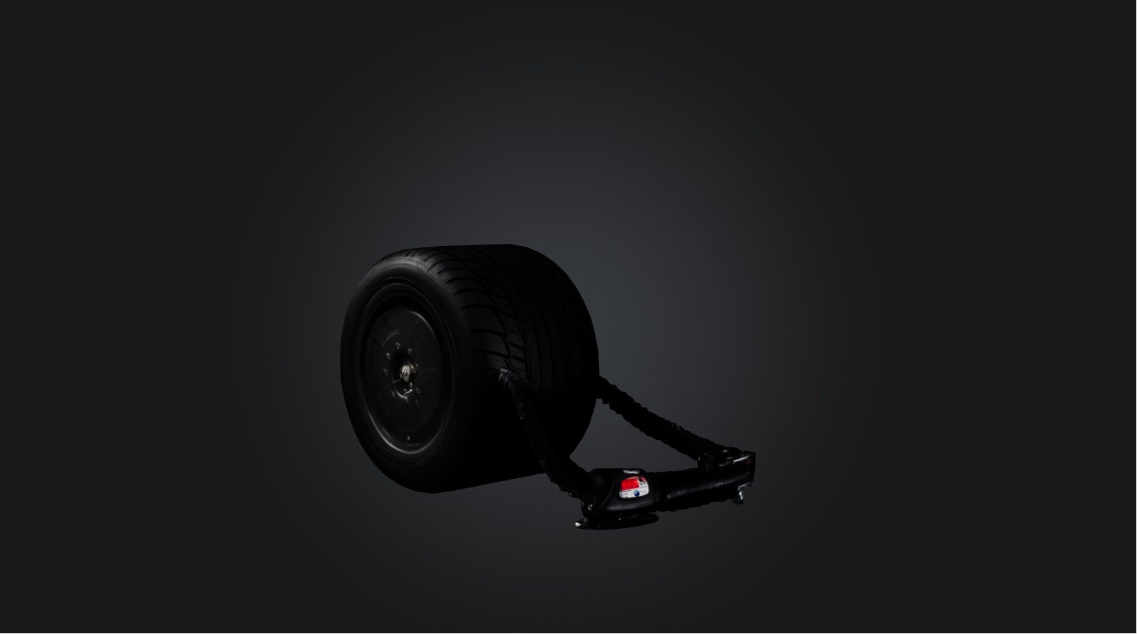 Tire inflator Low-poly 3D model_1