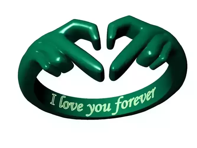Forever Love Ring 3d print  3D model