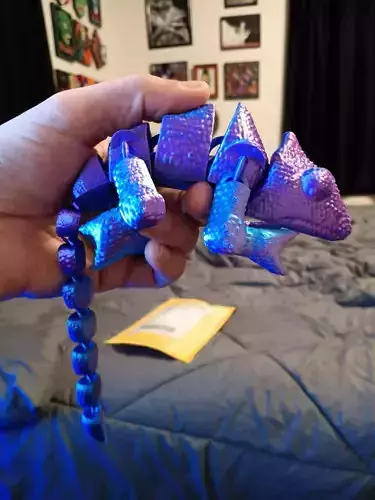 Chameleon - flexi fidget toy - print in place 3D print model