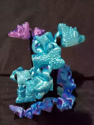 Lizard Dragon - articulated - flexi fidget toy - print in place