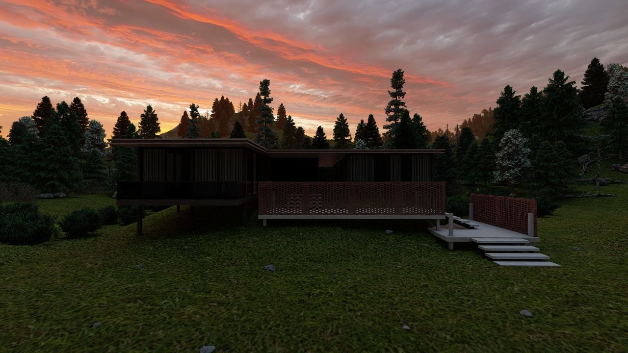 Casa Scene-villa-modern house 3D model_17