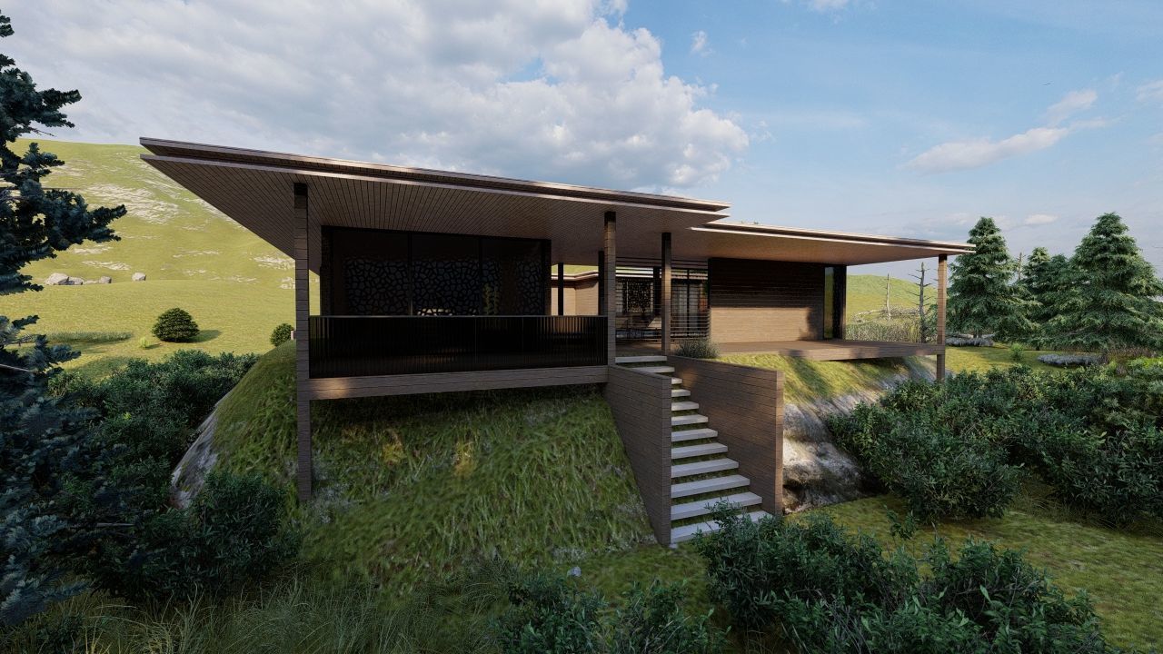 Casa Scene-villa-modern house 3D model_14