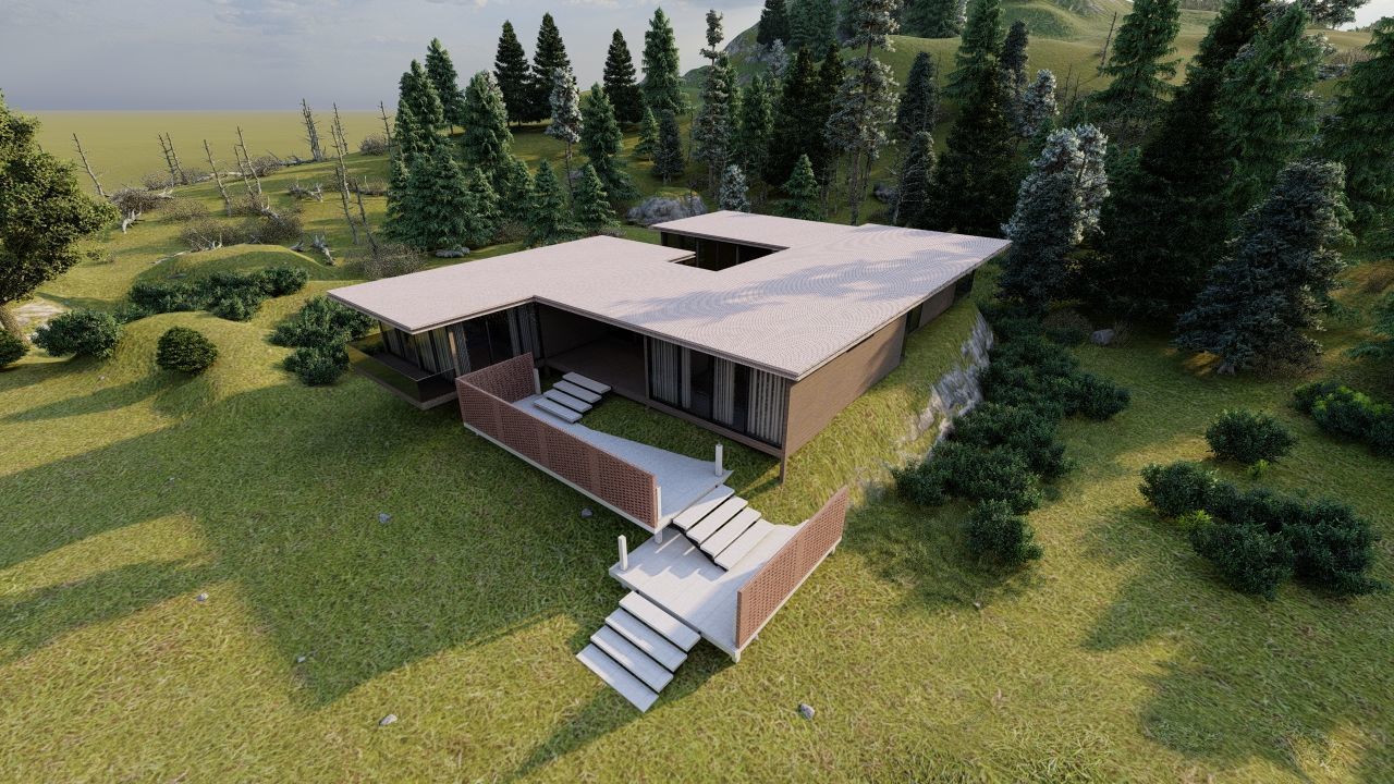 Casa Scene-villa-modern house 3D model_31