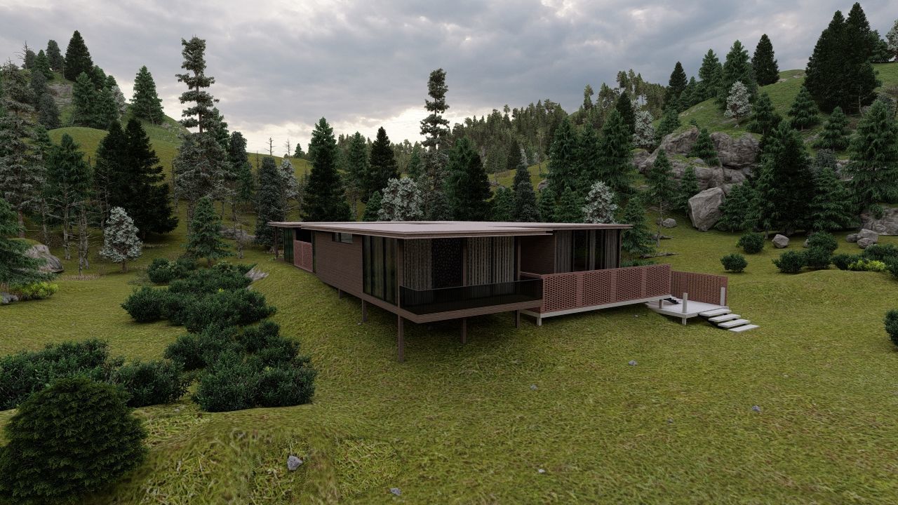 Casa Scene-villa-modern house 3D model_22