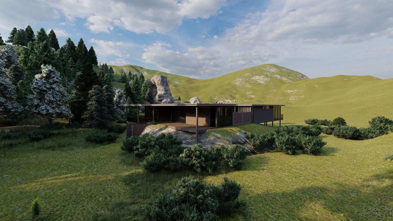 Casa Scene-villa-modern house 3D model_34