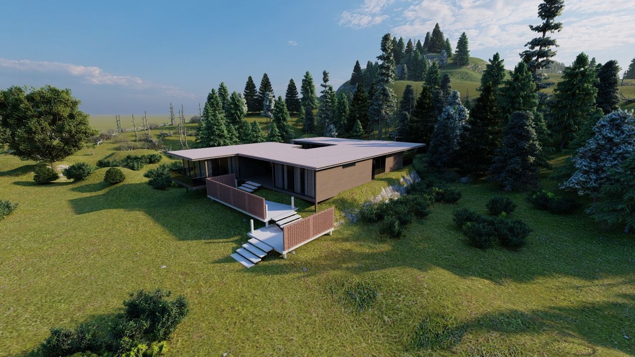 Casa Scene-villa-modern house 3D model_28