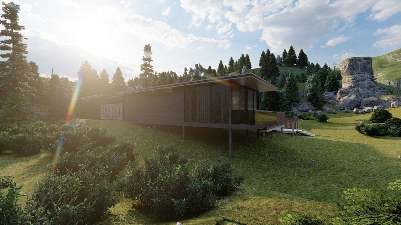 Casa Scene-villa-modern house 3D model_24