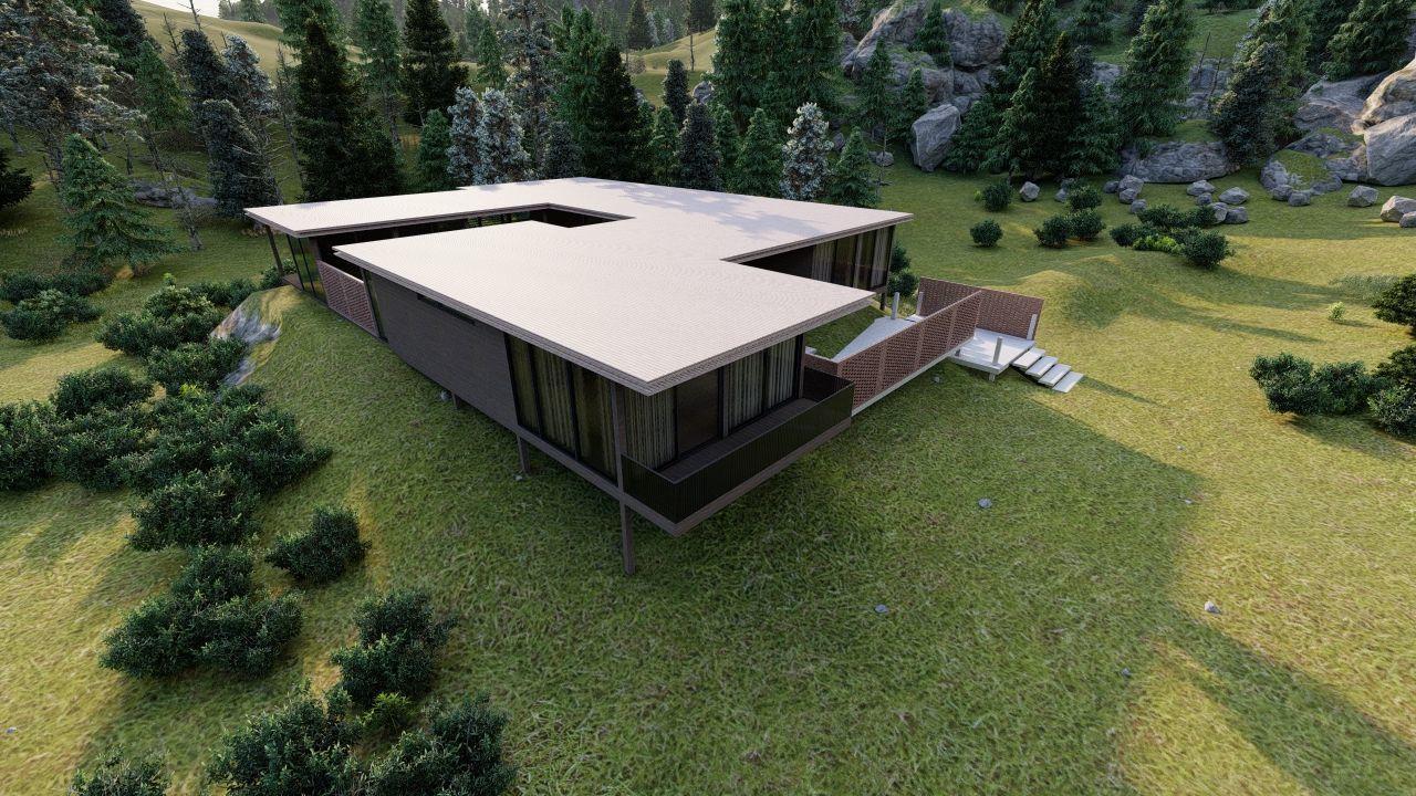 Casa Scene-villa-modern house 3D model_29