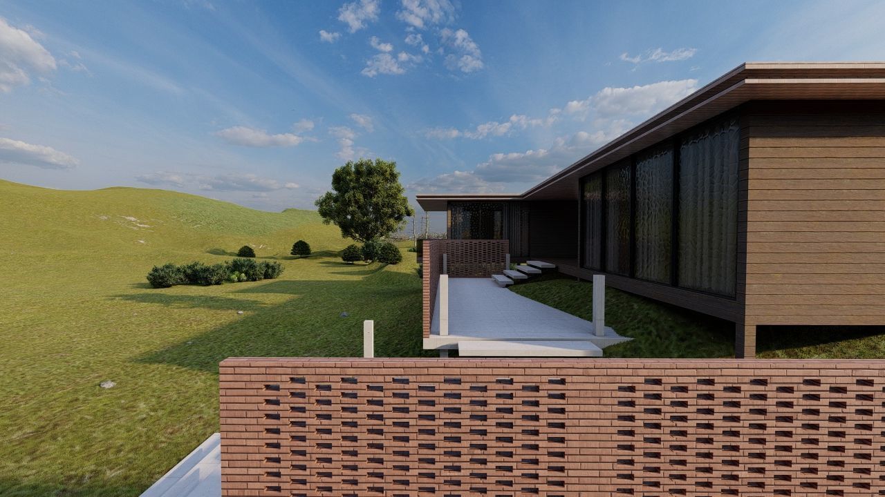 Casa Scene-villa-modern house 3D model_8