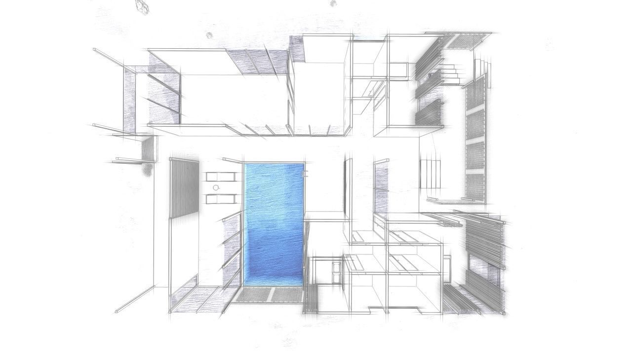 Casa Scene-villa-modern house 3D model_5