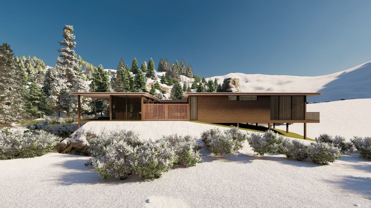 Casa Scene-villa-modern house 3D model_30