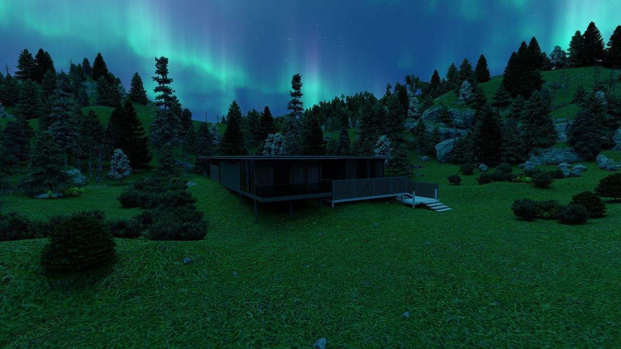 Casa Scene-villa-modern house 3D model_18