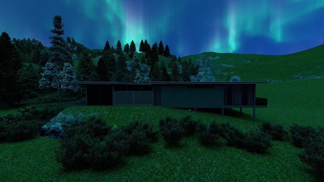 Casa Scene-villa-modern house 3D model_33