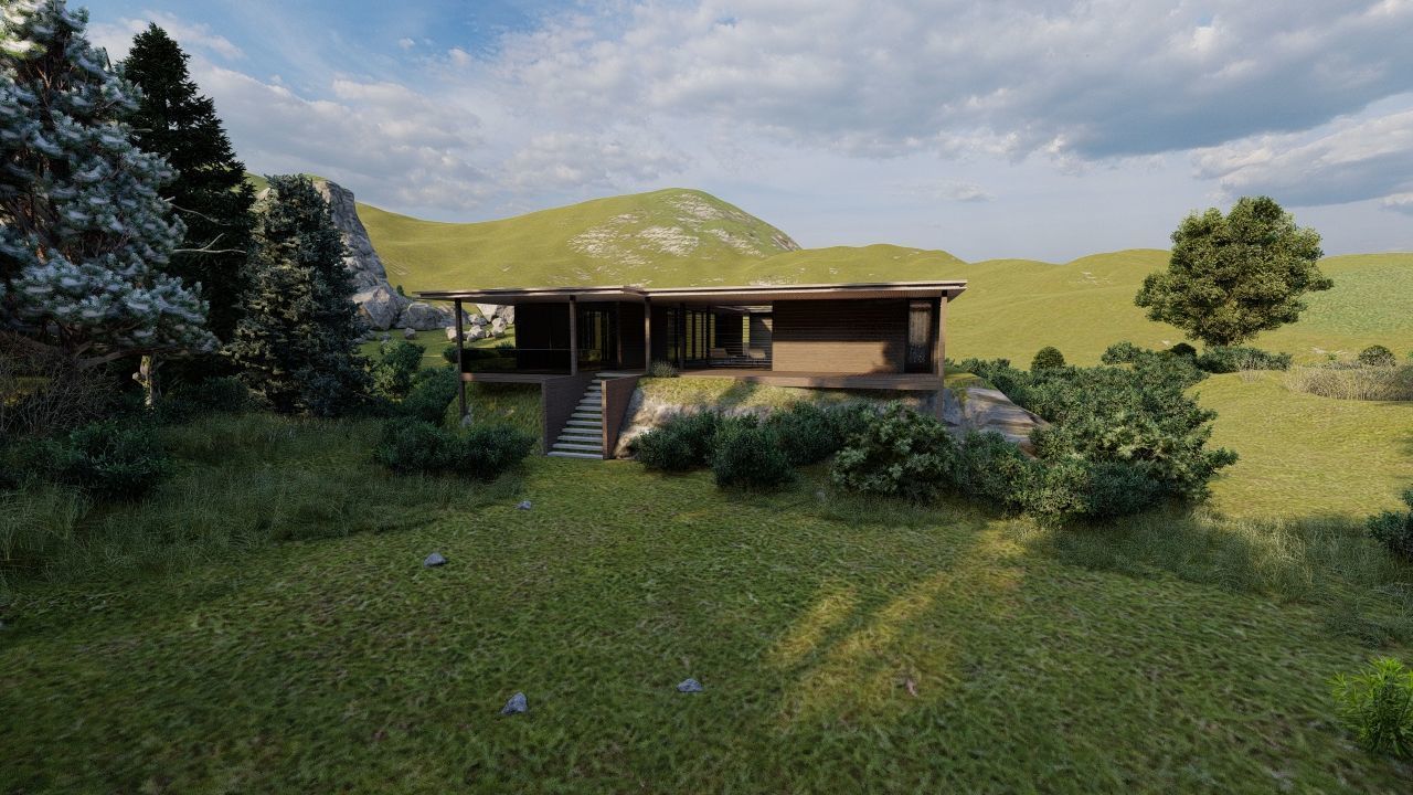 Casa Scene-villa-modern house 3D model_23