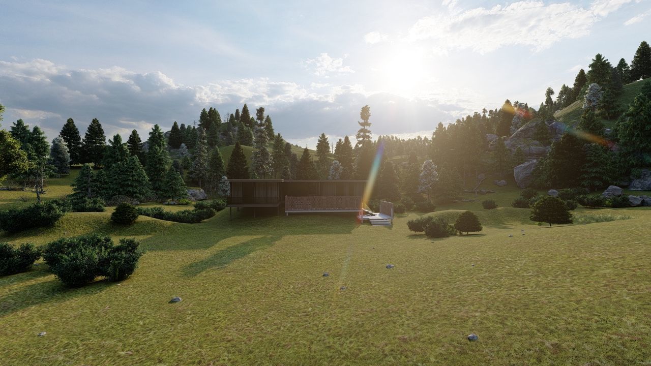 Casa Scene-villa-modern house 3D model_27