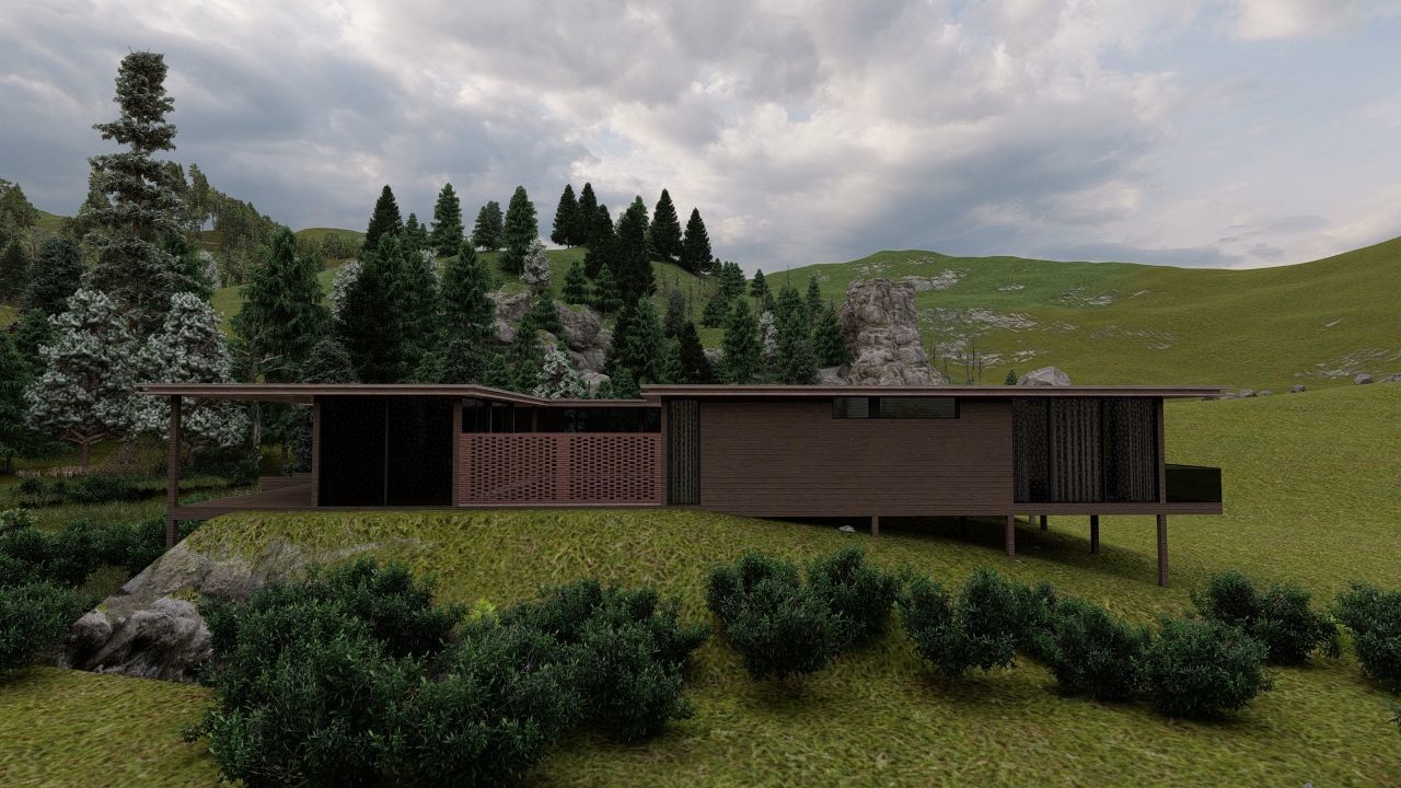 Casa Scene-villa-modern house 3D model_32