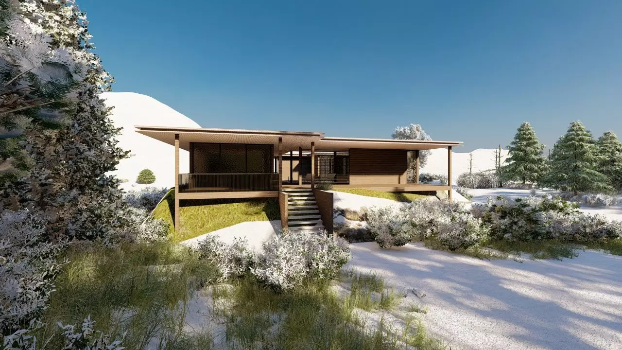 Casa Scene-villa-modern house 3D model_0