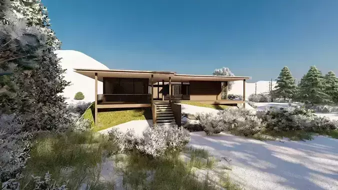 Casa Scene-villa-modern house 3D model