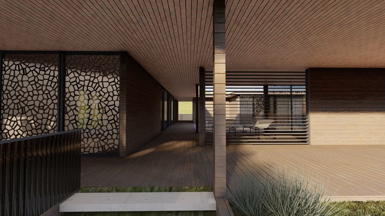 Casa Scene-villa-modern house 3D model_2