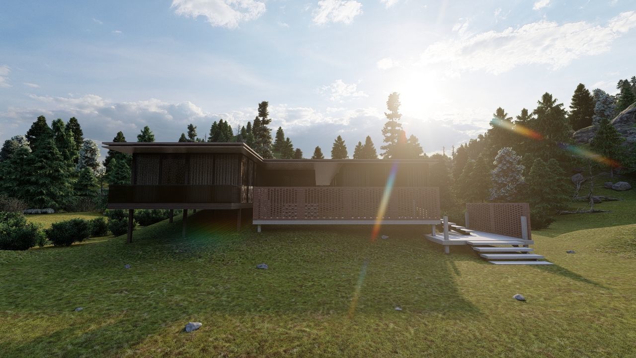 Casa Scene-villa-modern house 3D model_21