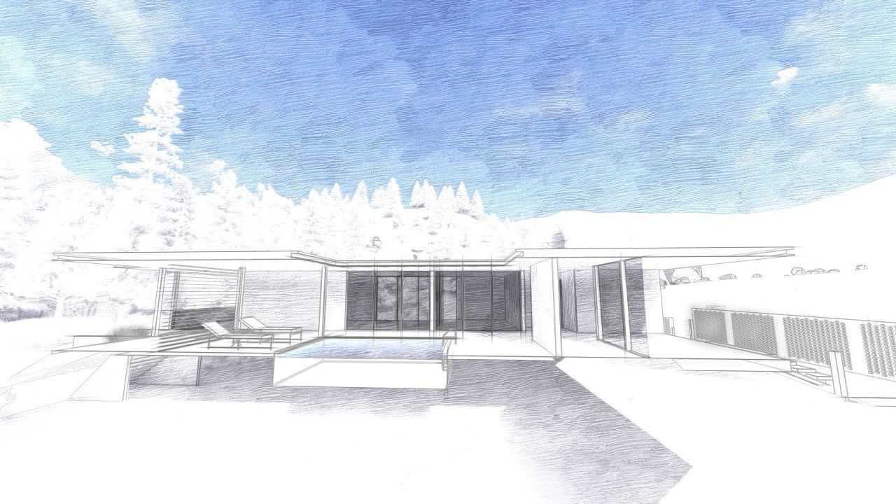 Casa Scene-villa-modern house 3D model_11