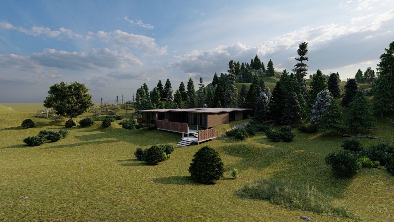 Casa Scene-villa-modern house 3D model_13