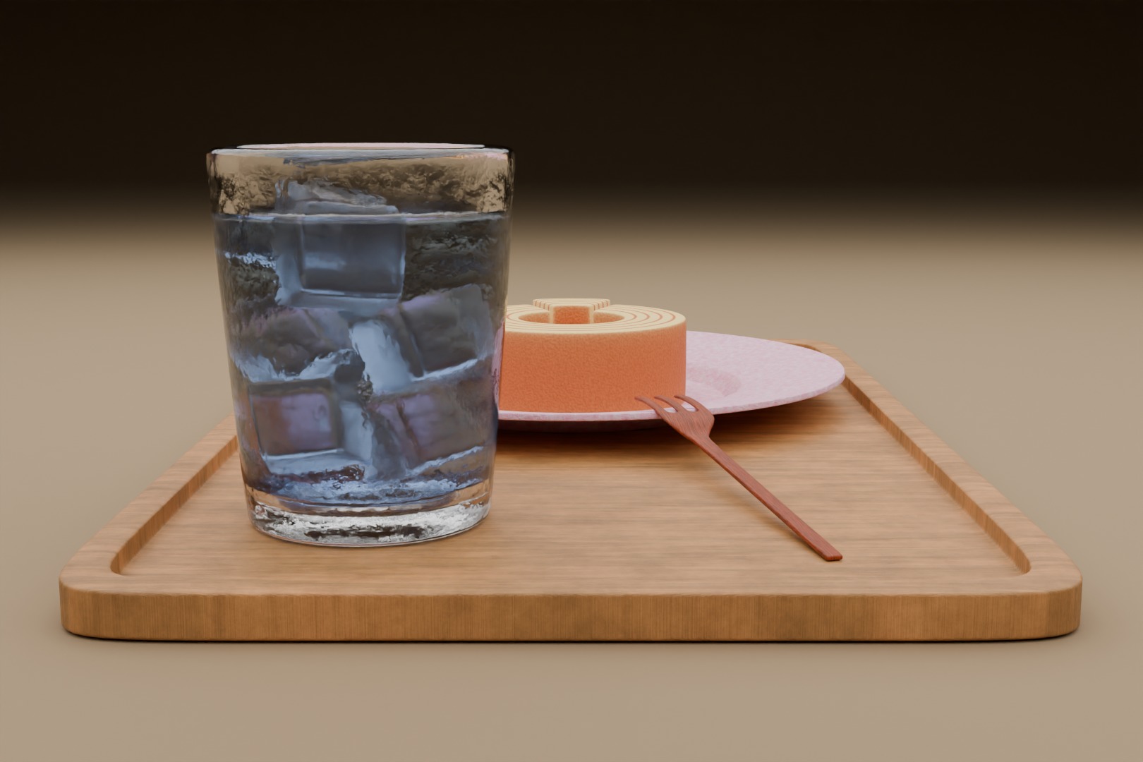 Japan cake dessert 3D model  3D model_3